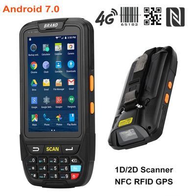 IP65 16G PDA tenu dans la main rocailleux, 480x800 4 pouce PDA Android 7,0