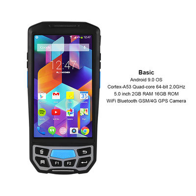IP66 64bit Android PDA tenu dans la main, pouce PDA de GMS 720x1280 5