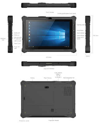 Niveau rocailleux de protection de la batterie IP65 d'IPS HDMI 860mAh de tablette d'Intel N5105