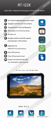 12,2 unité centrale de traitement rocailleuse 6Y30 d'Intel de Tablette de pouce 1920x1200 Windows 10