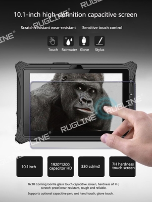 Tablette rocailleuse industrielle de RUGLINE Windows 10 avec NFC 1D/2D scanner