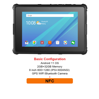 Pouce rocailleux 800X1280 IPS GPS IP67 Smart RF8R de la tablette 8 d'OS d'Android